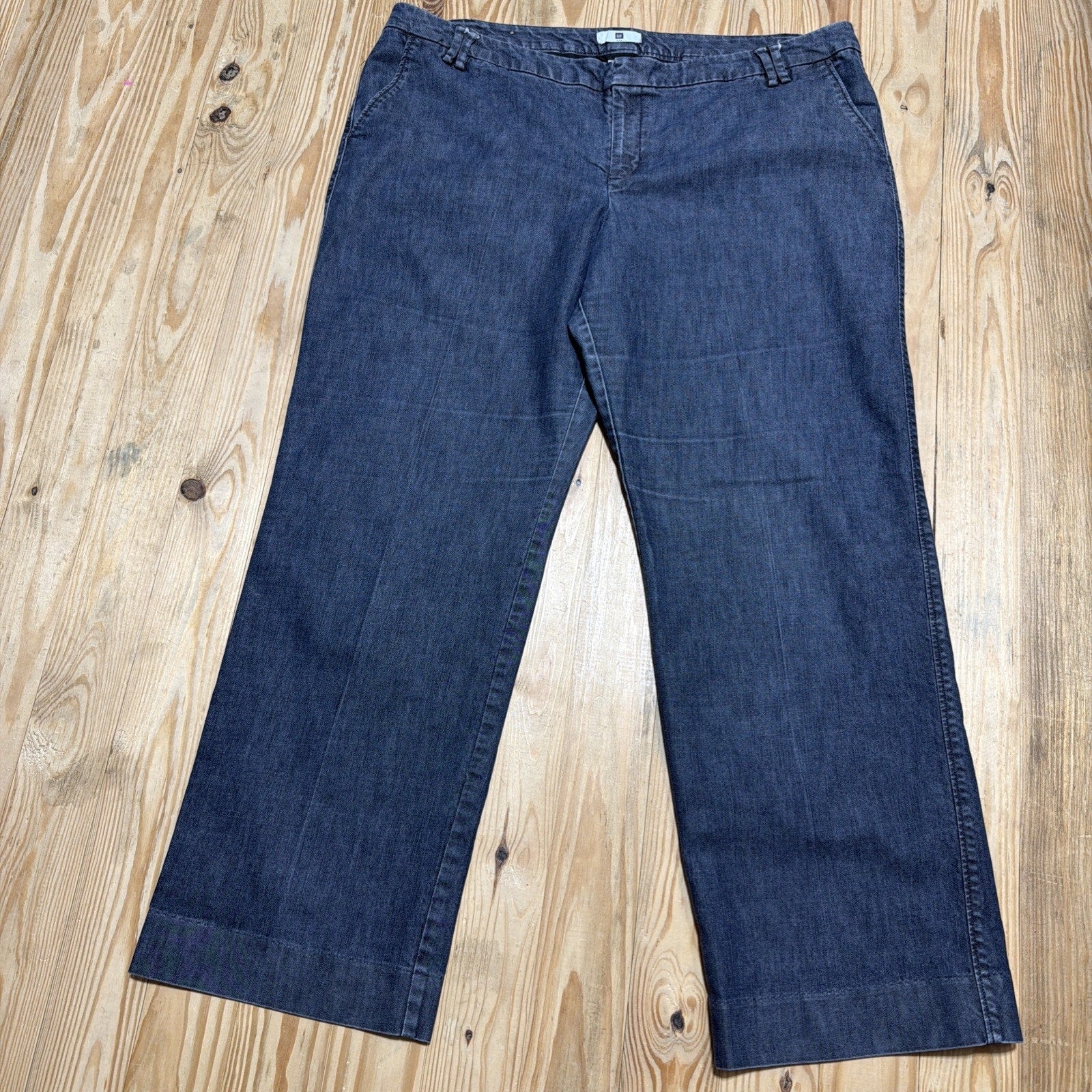 Gap Pants Womens Size 20 Blue Wide Leg Trouser Stretch Business Casual 40x29.5