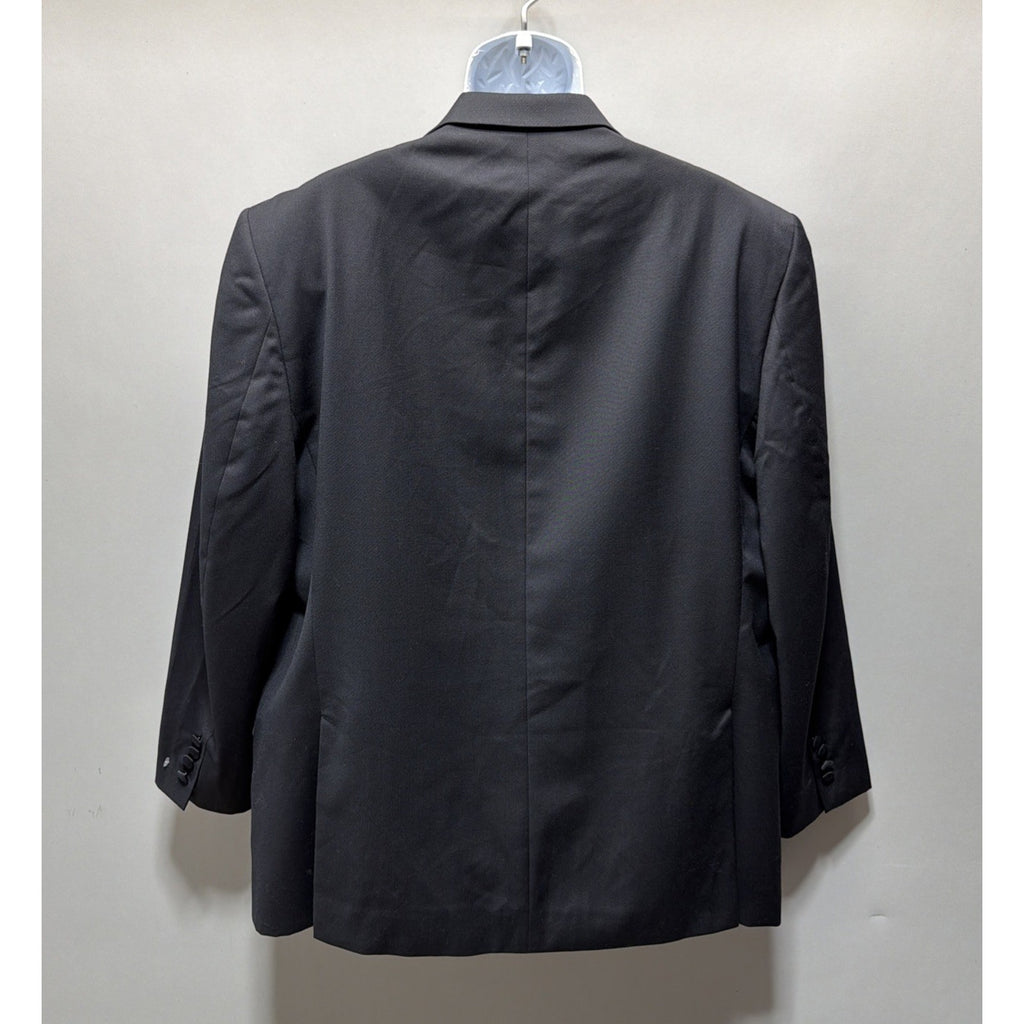 Calvin Klein Black Tuxedo Jacket 48R Slim Fit Wool Stretch Satin Lapel NWT $450
