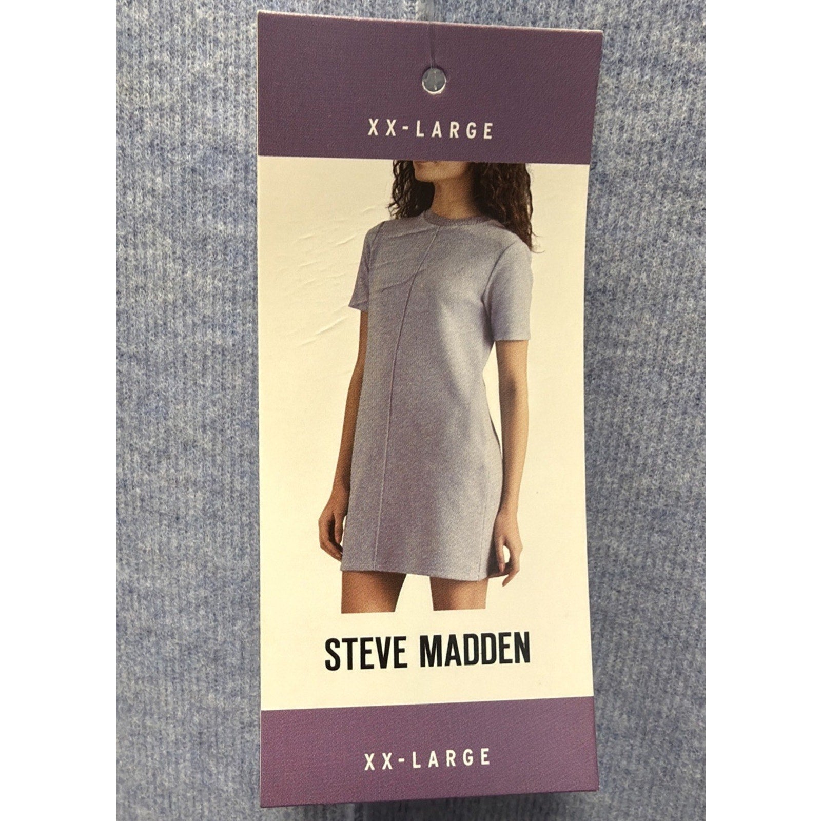 Steve Madden Women's Blue Short Sleeve Sweater Dress Size XXL New MSRP 79.00
