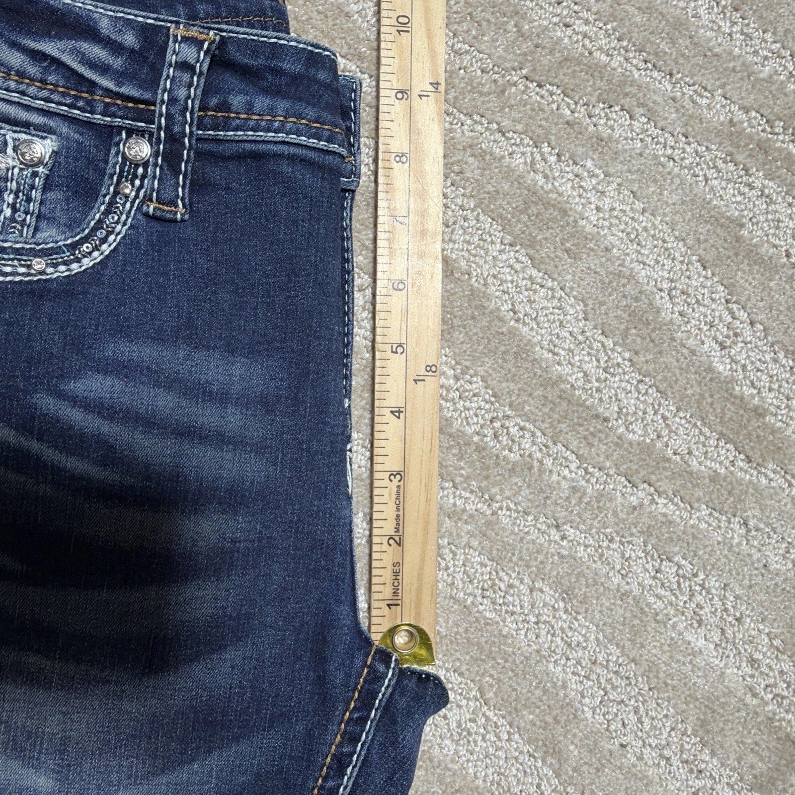NWT Grace In LA Easy Fit Bootcut Jeans Women’s 27 Steer Skull Bling Western