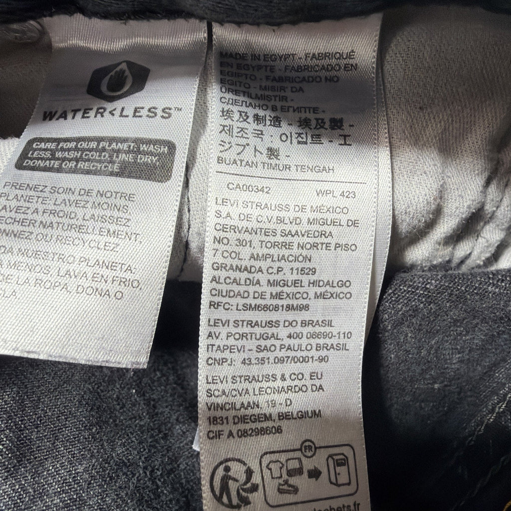 Levi's 550 Jeans Men 32x32 Black Relaxed Fit Denim Cotton Actual 31x30
