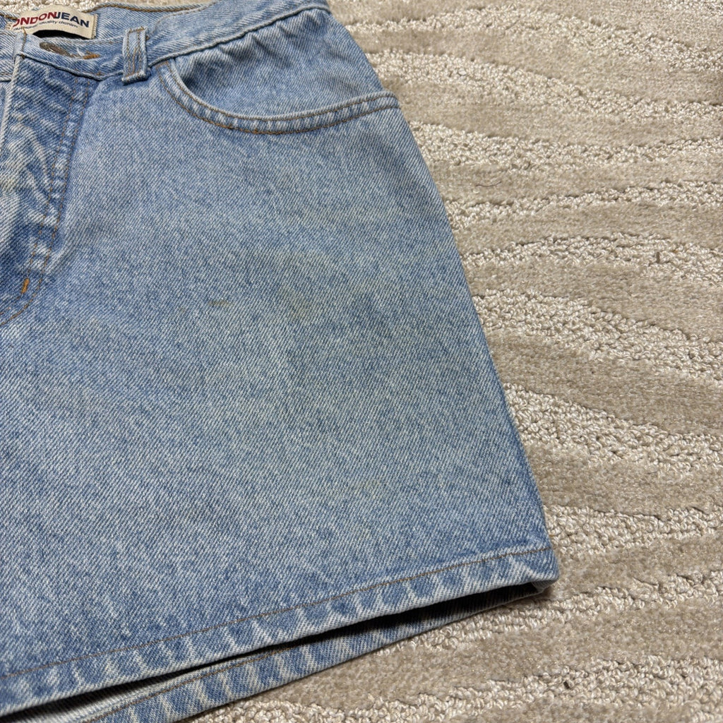 Vintage 90s London Jean Women’s Sz 6 Mom Blue Jean Shorts Made In USA 26x4