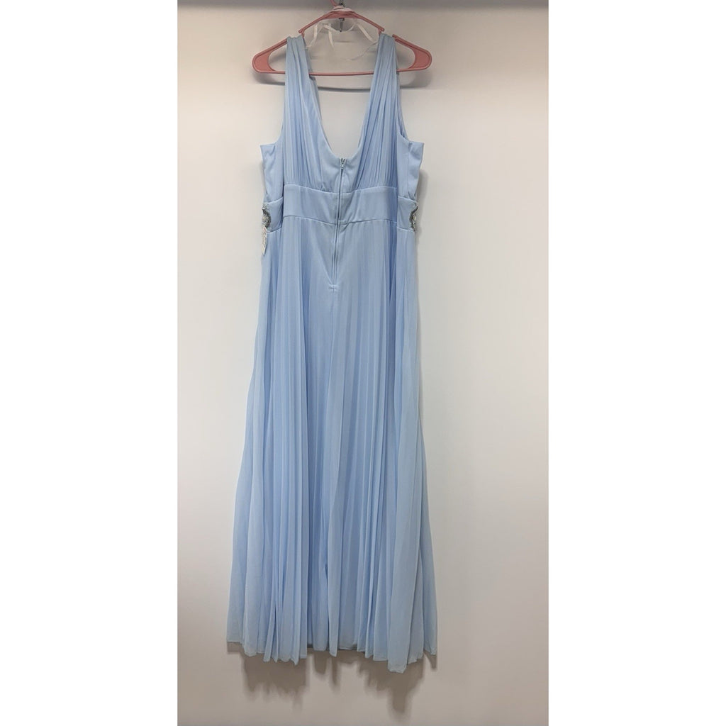 Deb Baby Blue Formal Dress Sheer Lined Sequins Dress Women’s Plus Size 18W NWT