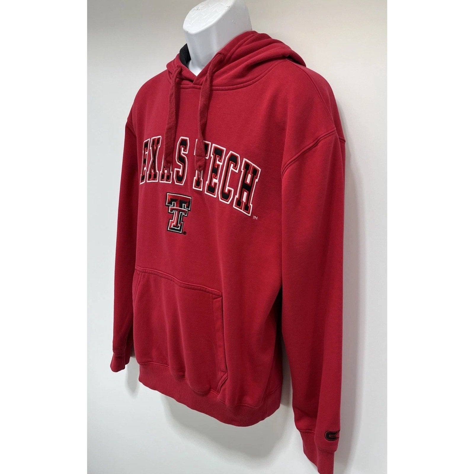 Men's Colosseum Texas Tech Red Raiders Red Pullover Hoodie Size Large