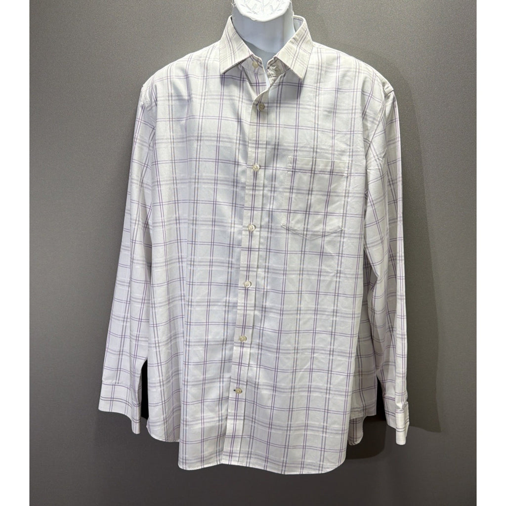 Banana Republic Non-iron Classic Fit Men’s Window Pane dress shirt size XL