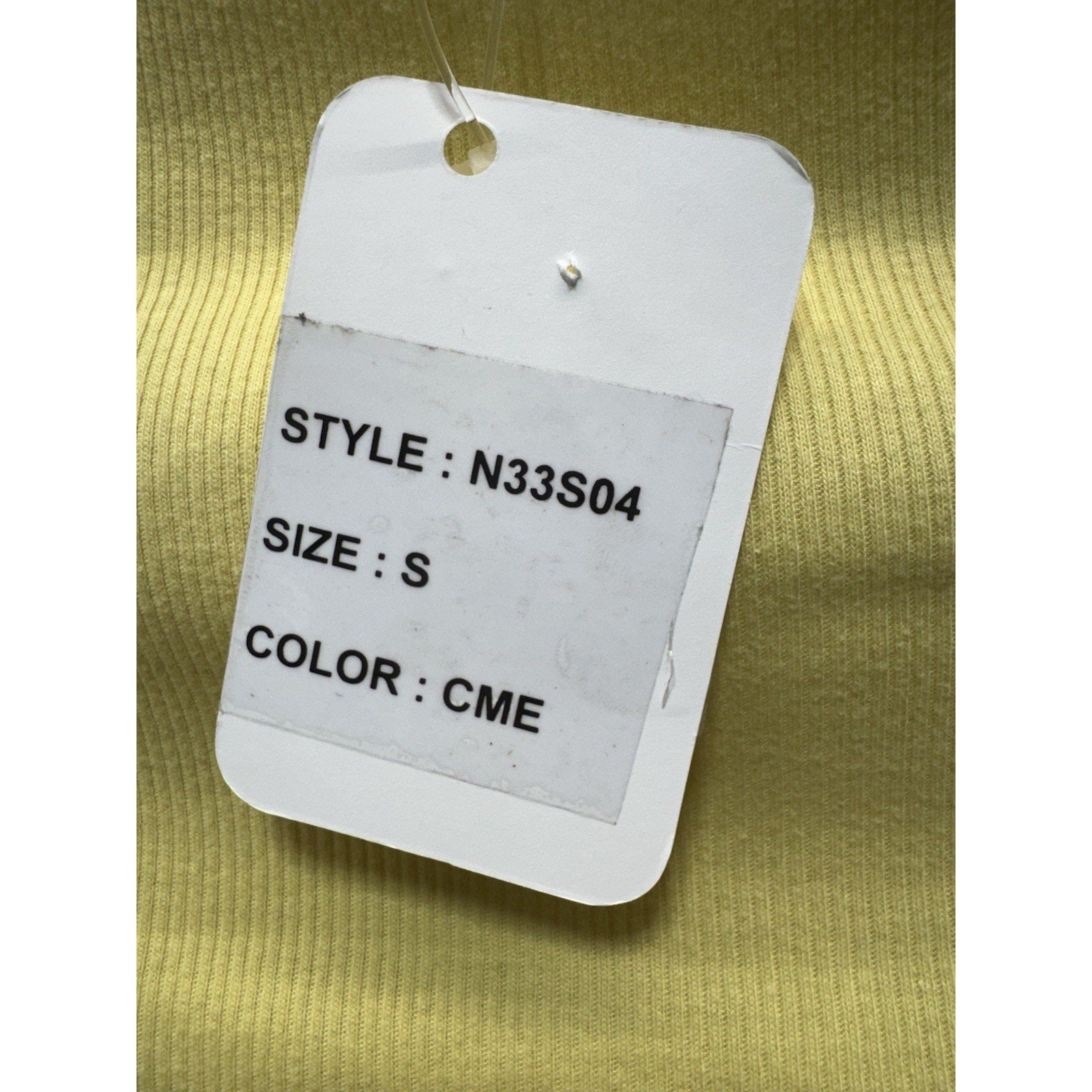 AKDMKS Natalia Ruched Asymmetric Tank Top Yellow Ribbed Sleeveless Side Tie