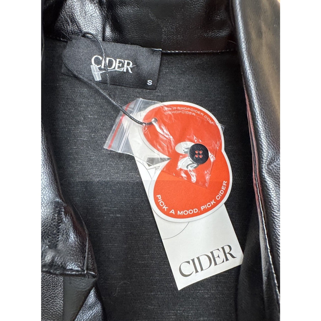 CIDER Black Long Sleeve Button Up Jacket Women’s S NWT
