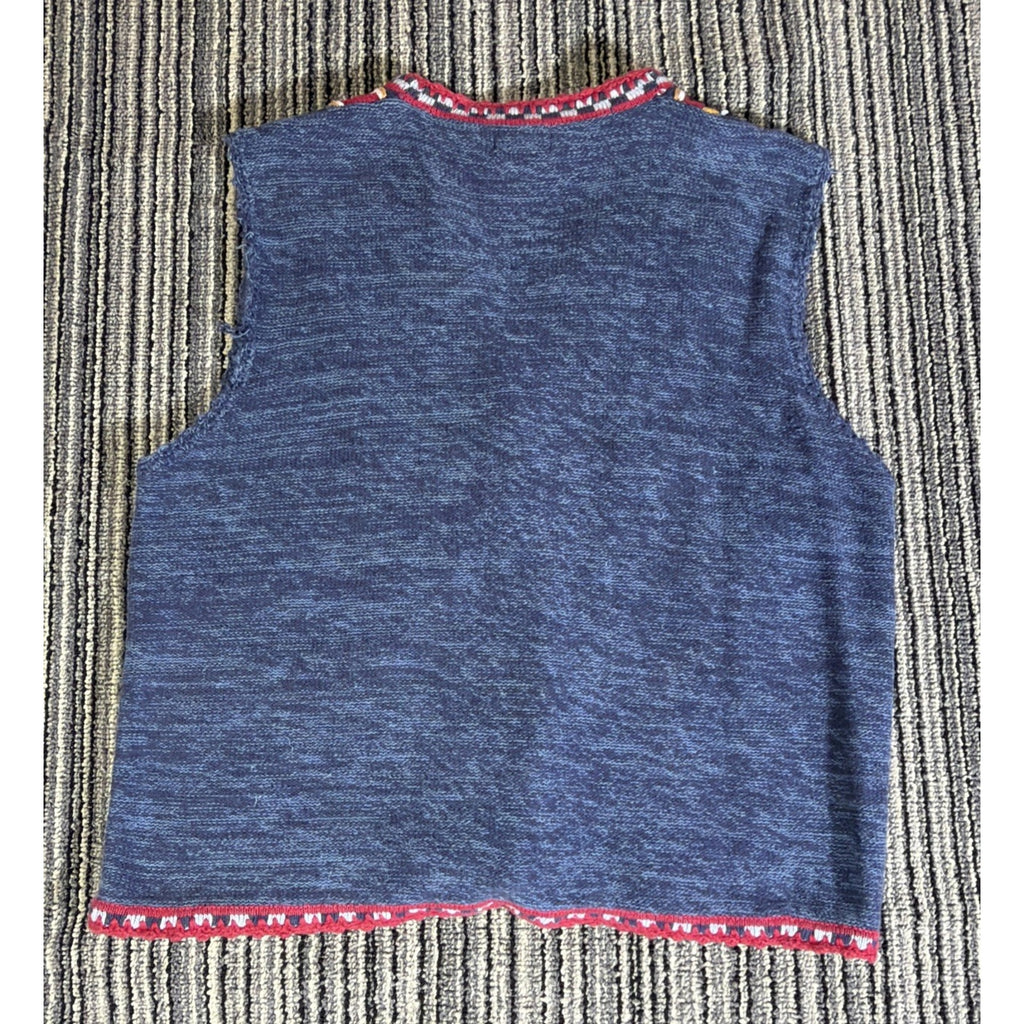 Vintage Napa Valley Embroidered Vest Women's Plus Size 3X Grandma Teacher 90s