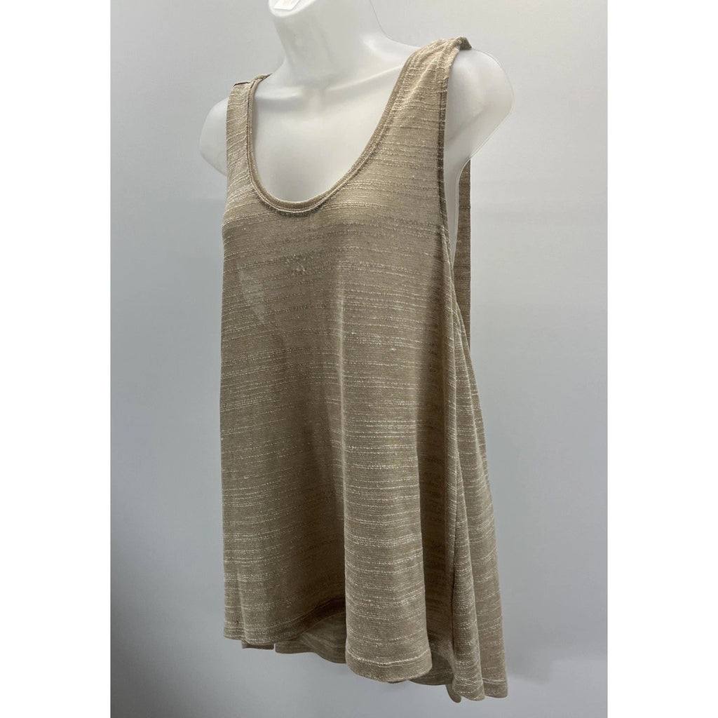 UMGEE Womens Sleeveless Top Tan Cotton Blend Size Small