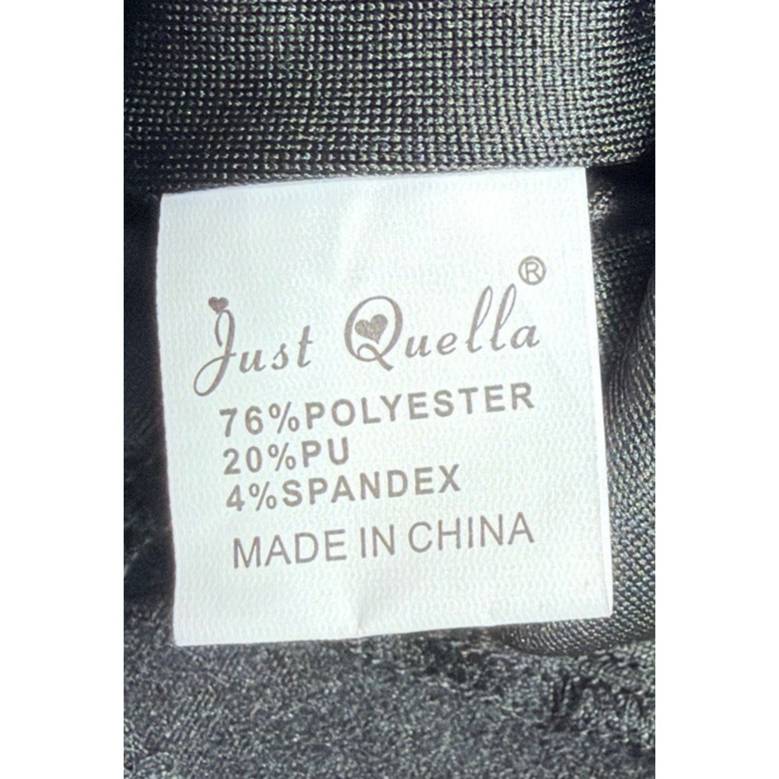 Just Quella Black Faux Leather Lined Split Hem Mini Skirt Size M NWT