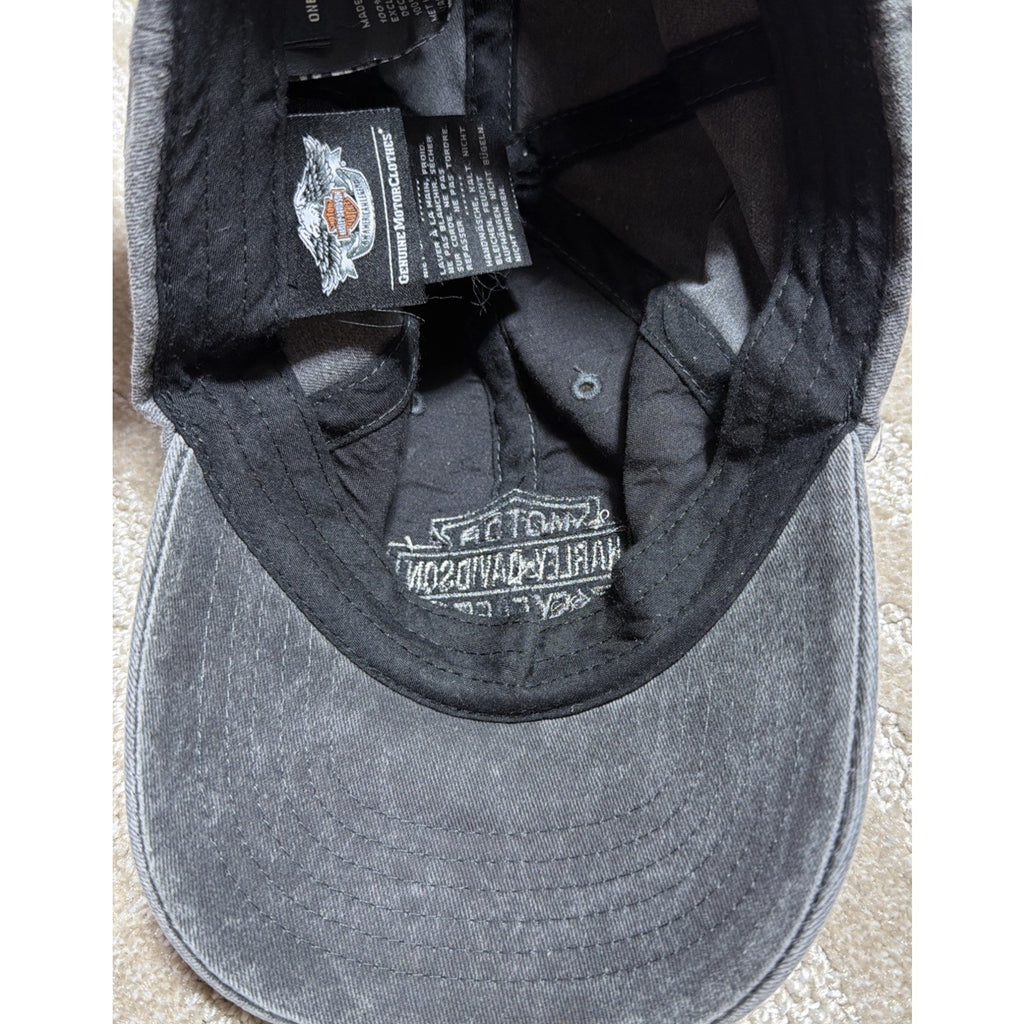 Harley Davidson Strapback Hat Cap Motorcycle Embroidered Official OS Grunge
