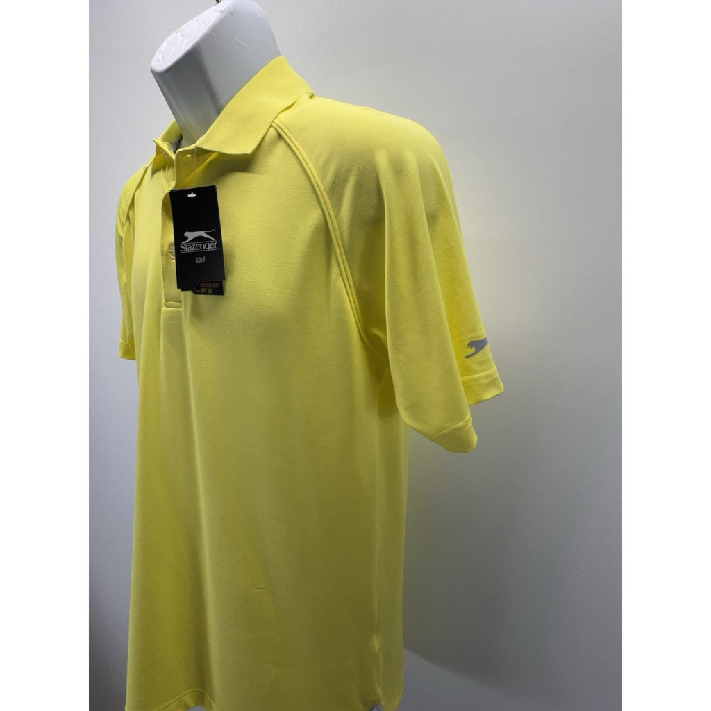 Slazenger Hydro-Dry Mens Lightweight Yellow Tonic Golf/Polo Shirt Sz Small NWT