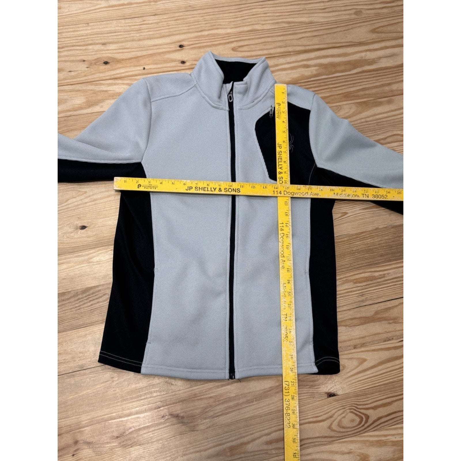Spyder Jacket Adult S White Hiking Logo Outdoors Sweater Textured Coat Mens