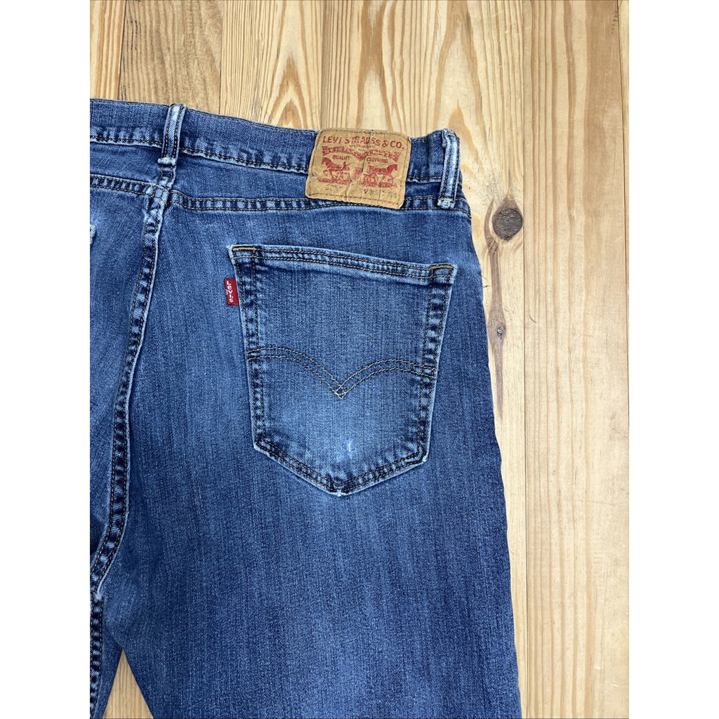 Levi's Men's 505 Jeans 36x30 Dark Stonewash Regular Fit Straight Leg