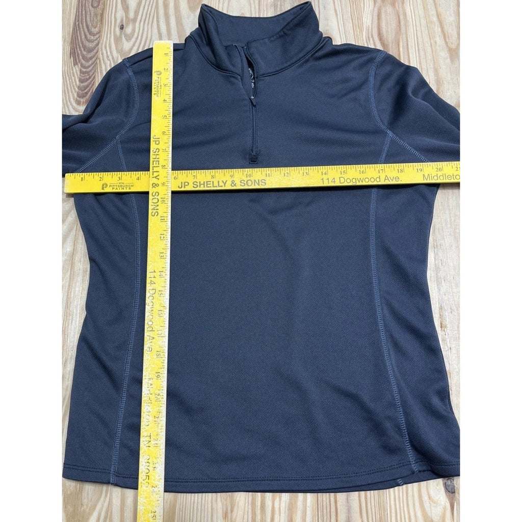 Spyder Dark Grey Quarter Zip Pullover Long Sleeve Shirt Women's Size Large