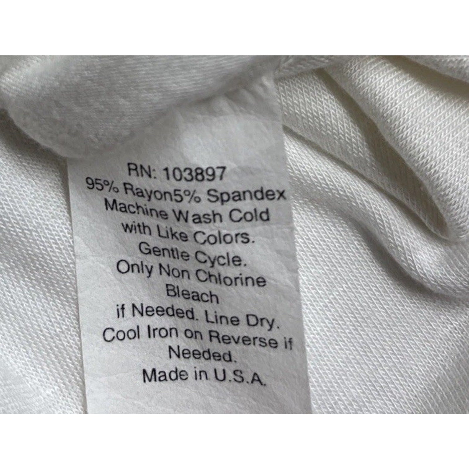 [Studio Y] Women's Ruffled Sleeveless White Blouse Size Medium Made In USA