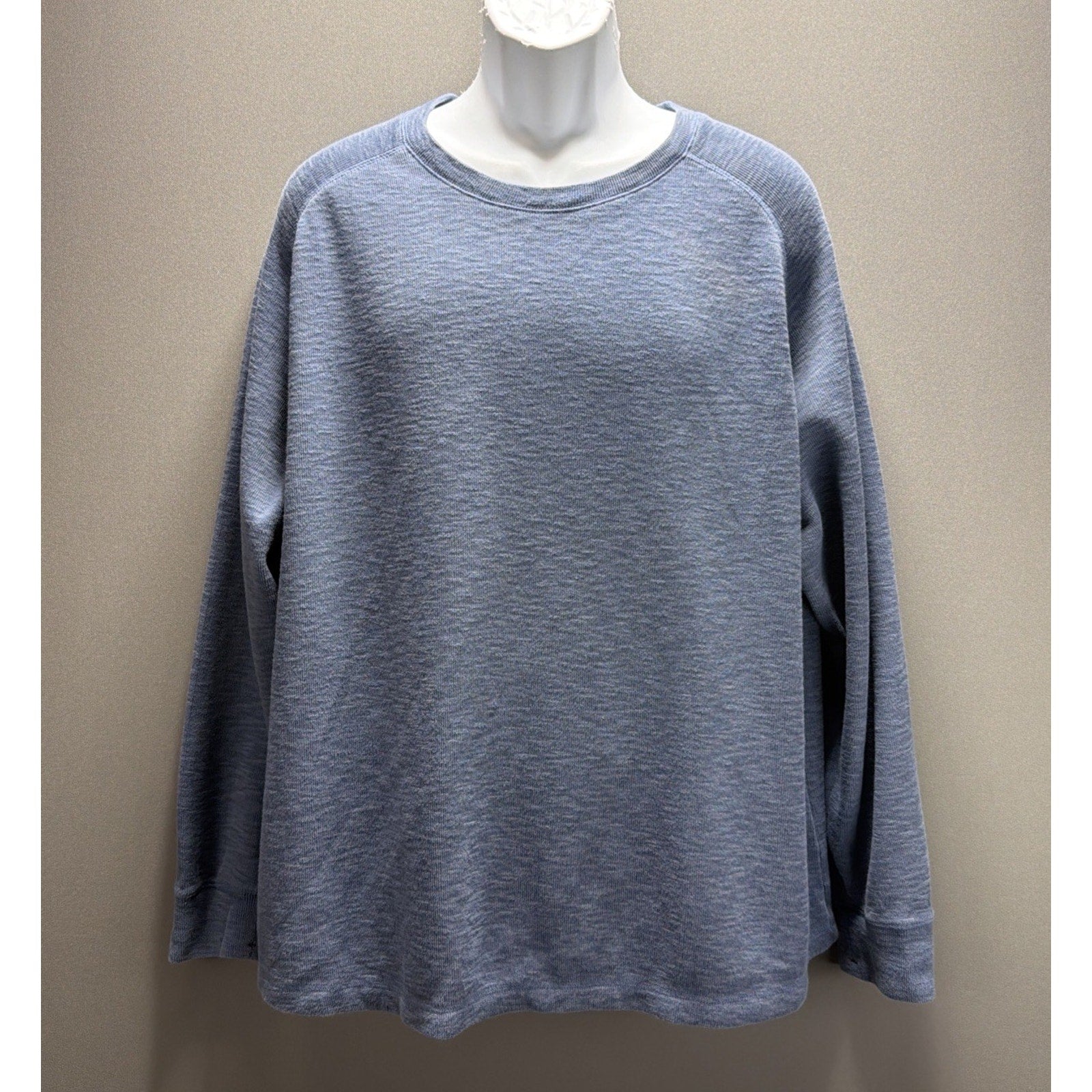 Banana Republic Double Knit Long Sleeve Crewneck Vintage Indigo Shirt Men’s XXL