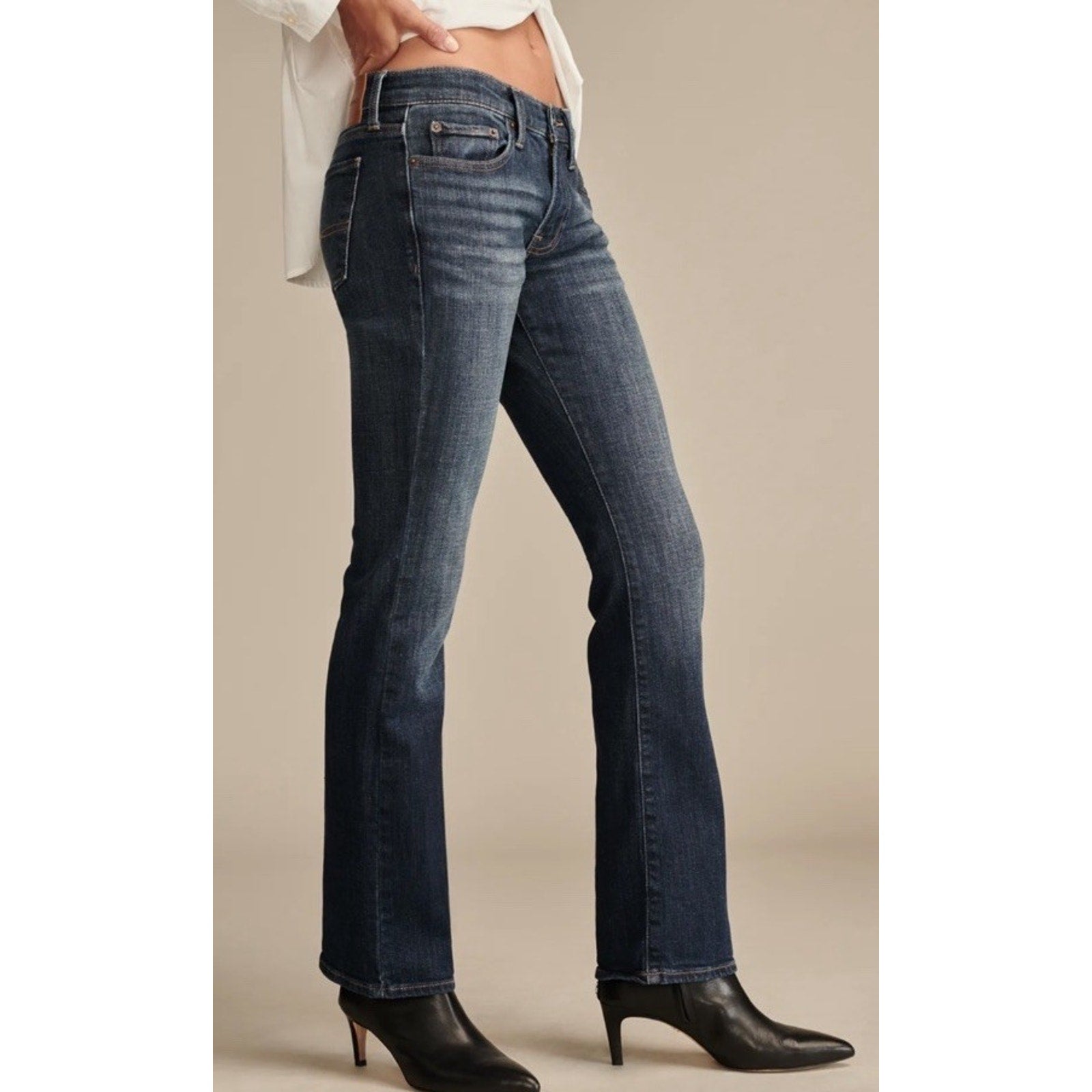 Lucky Brand Womens Mid Rise Sweet Boot Cut Jeans Blue Pockets Denim 4/27