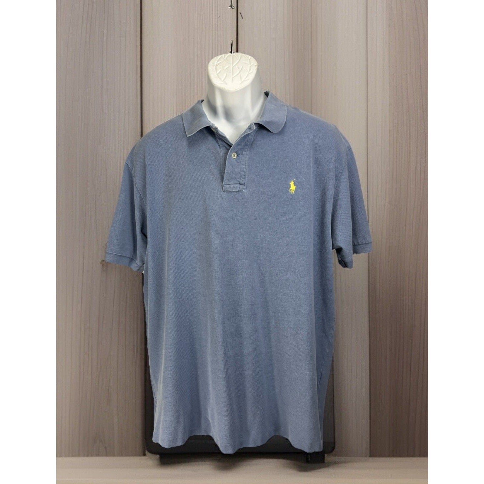Polo Ralph Lauren Custom Fit Yellow Pony Polo Shirt Men's Size XL