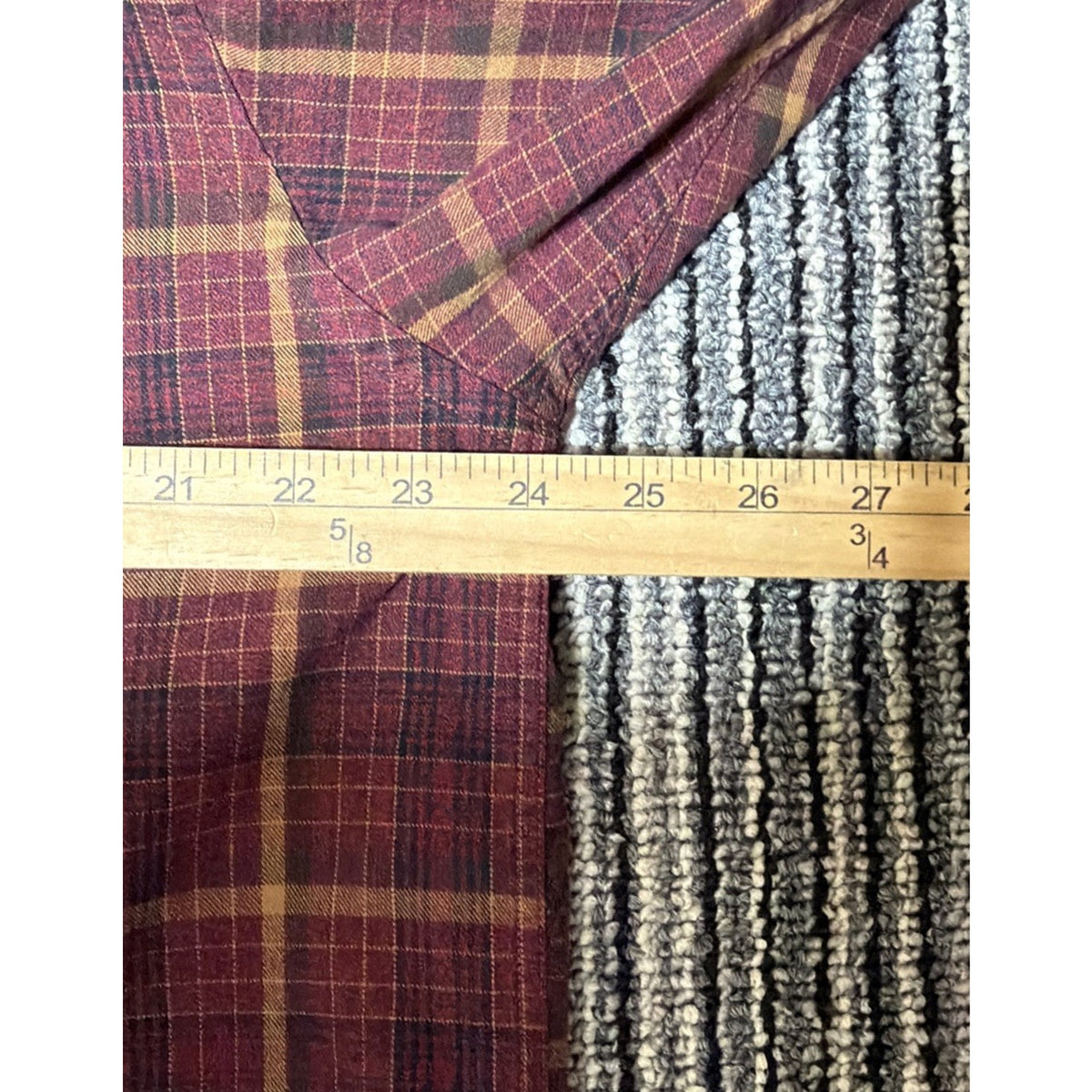 Vintage St Johns Bay Shirt Mens L Plaid Flannel Button Up Hong Kong 90s