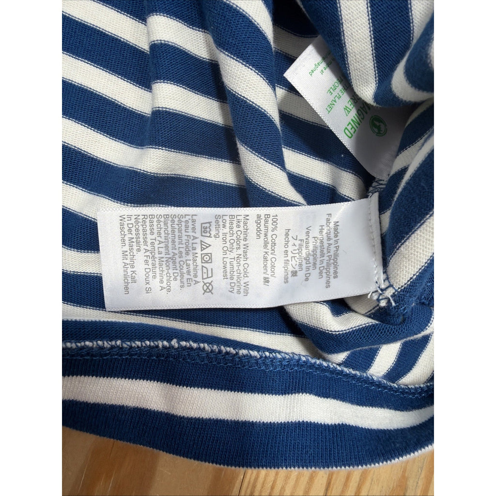 J.Crew Blue Knit Front Pocket Shift Dress In Stripe Size Medium