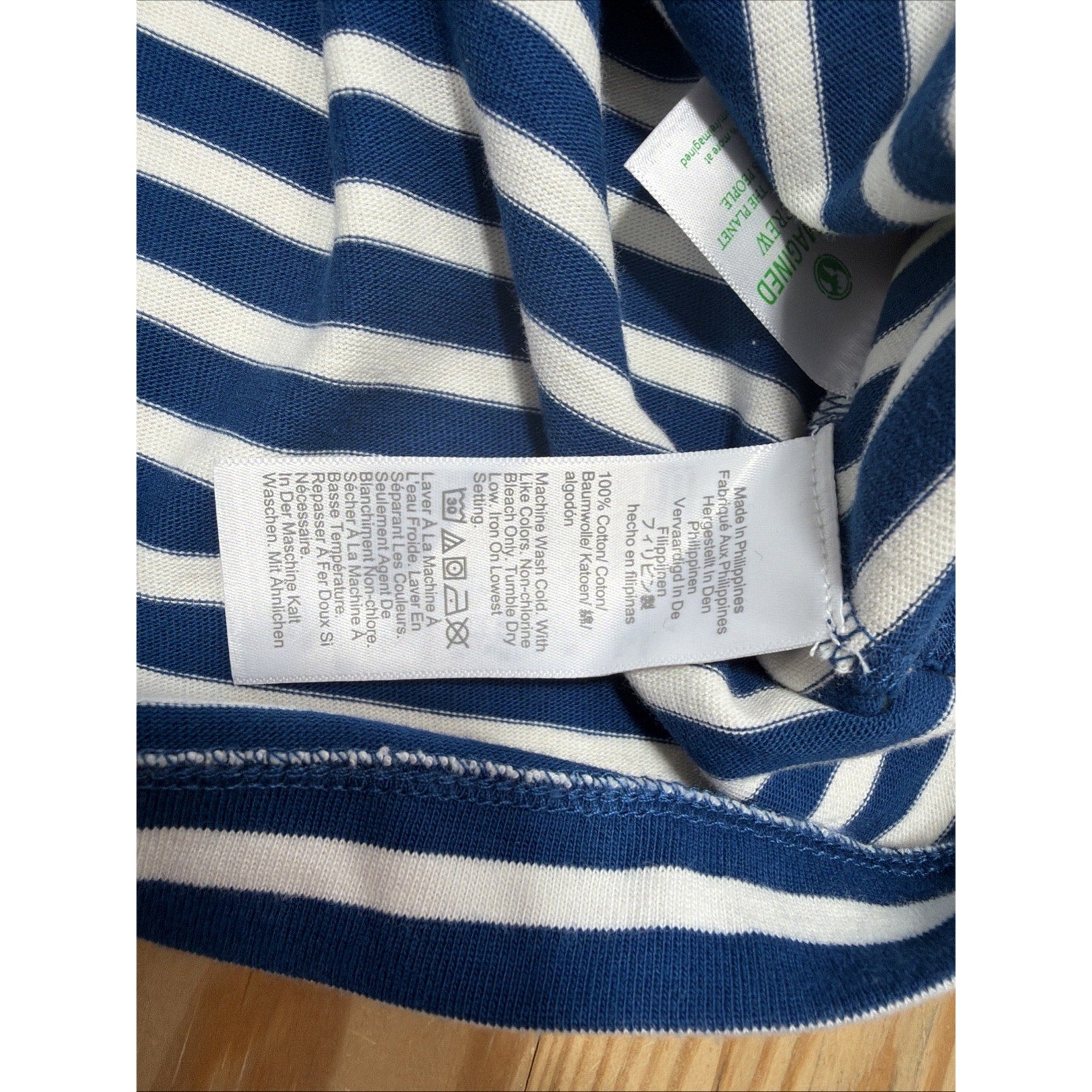 J.Crew Blue Knit Front Pocket Shift Dress In Stripe Size Medium