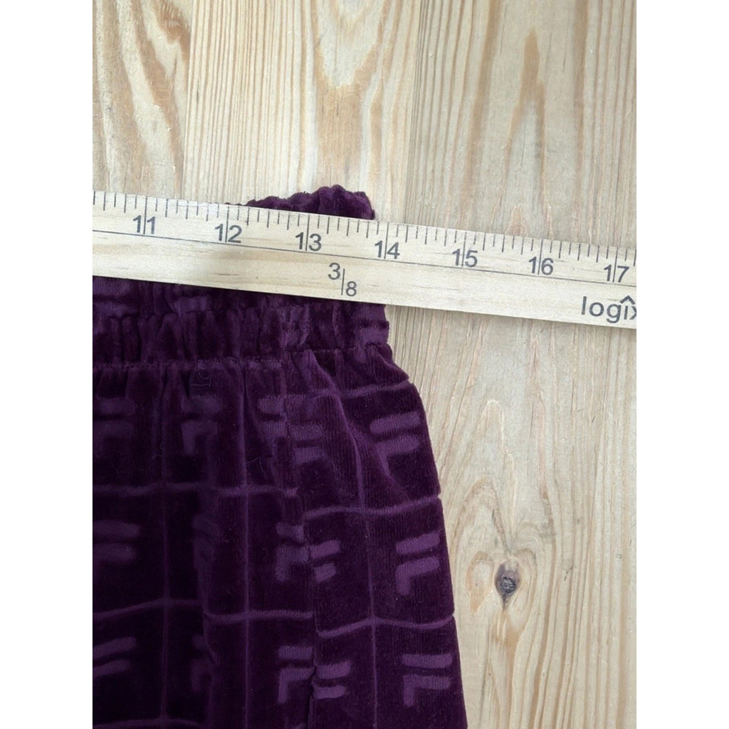 Fila Women’s Helen Velour Joggers Grape Wine Size Small NWT