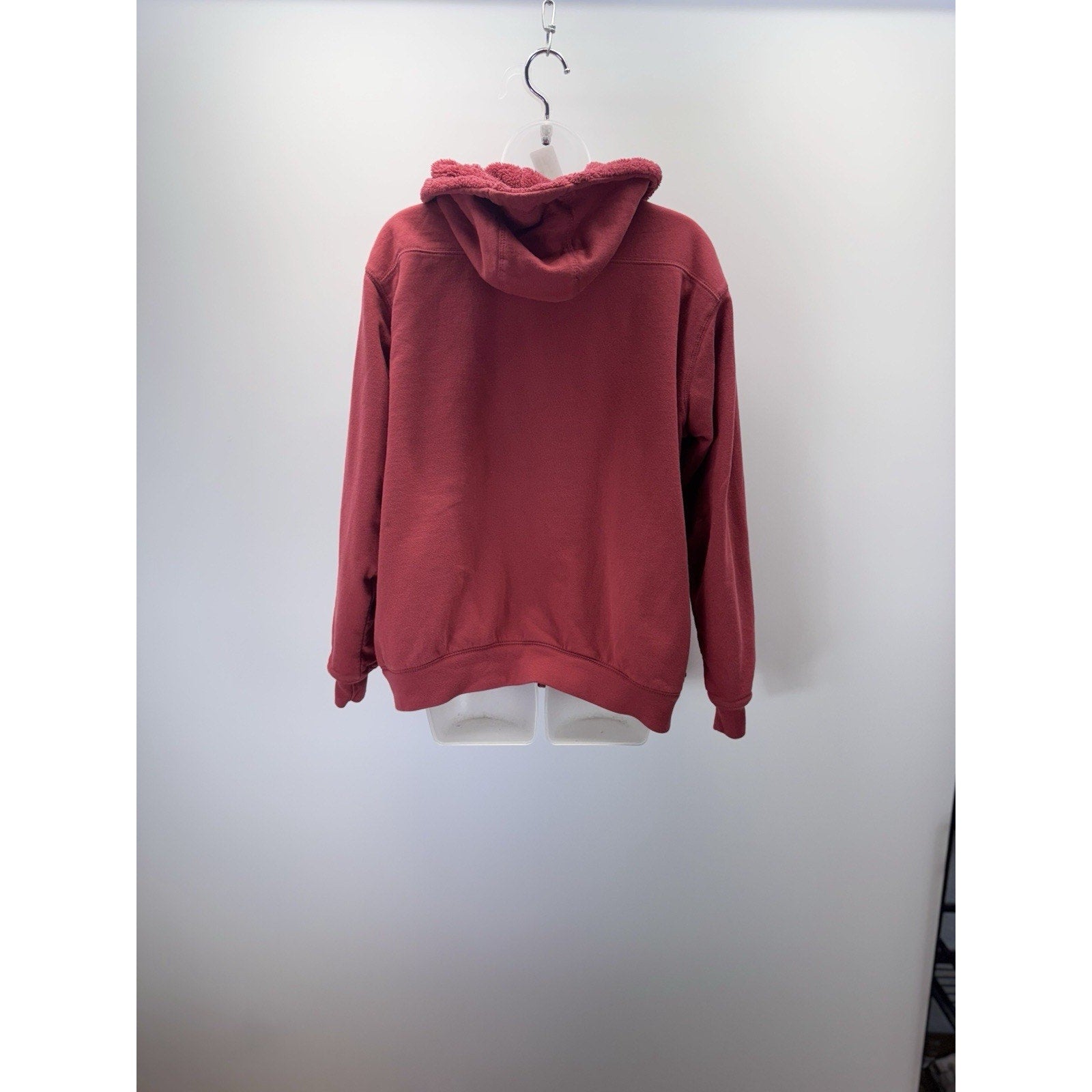 Blue Mountain Women's Fleece Full Zip Long Sleeve Hoodie Sweatshirt Red Size 2XL
