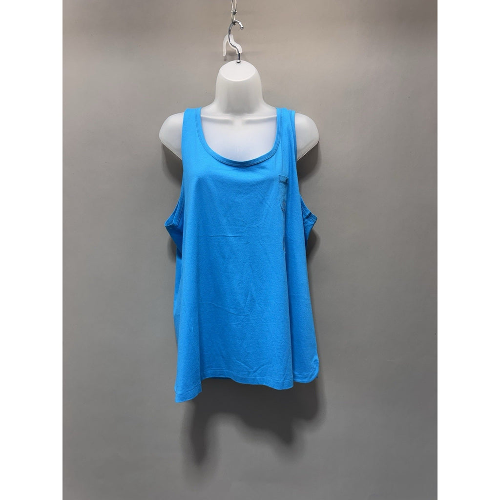 NWT Relativity Tank Top XL Blue Sleeveless Pocket Casual Stretch Knit Women