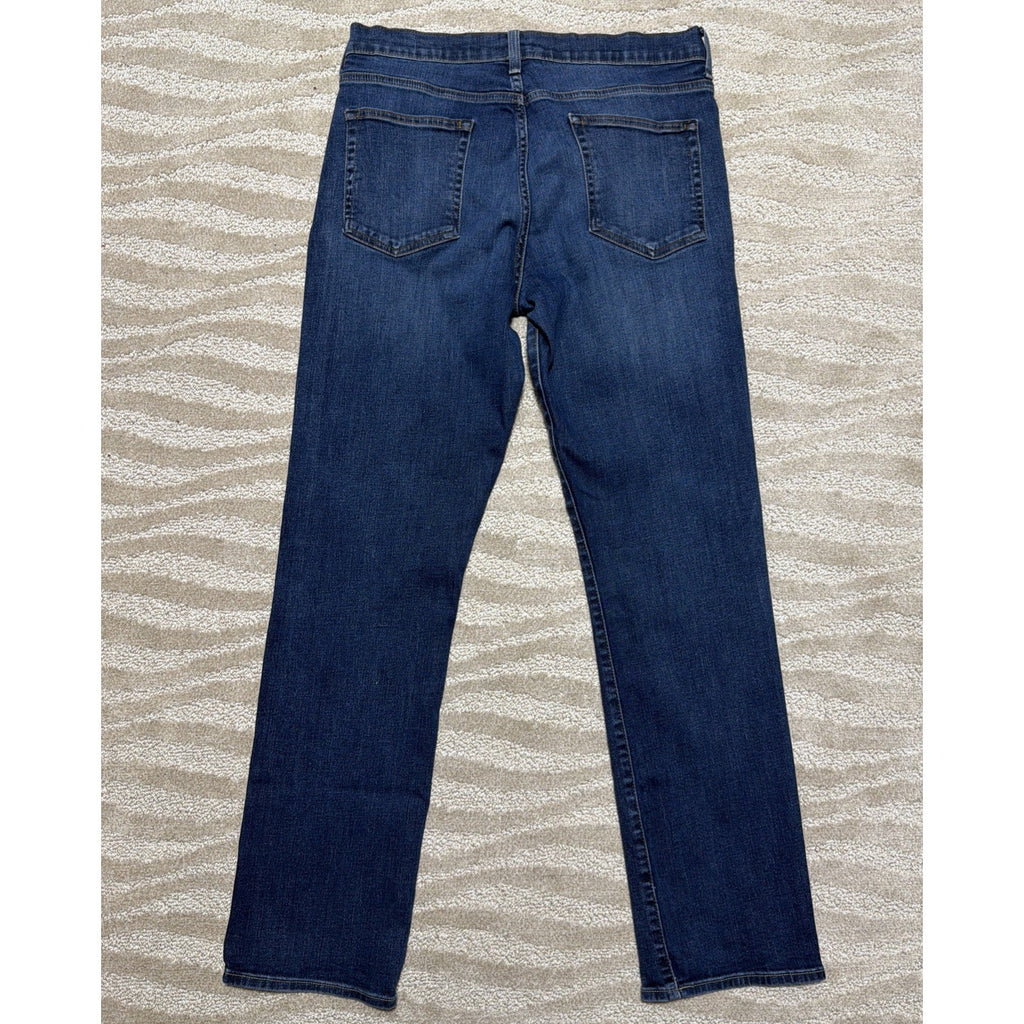 Daniel Cremieux Men's 33x32 Jeans Straight Leg Dark Wash Premium Denim Blue