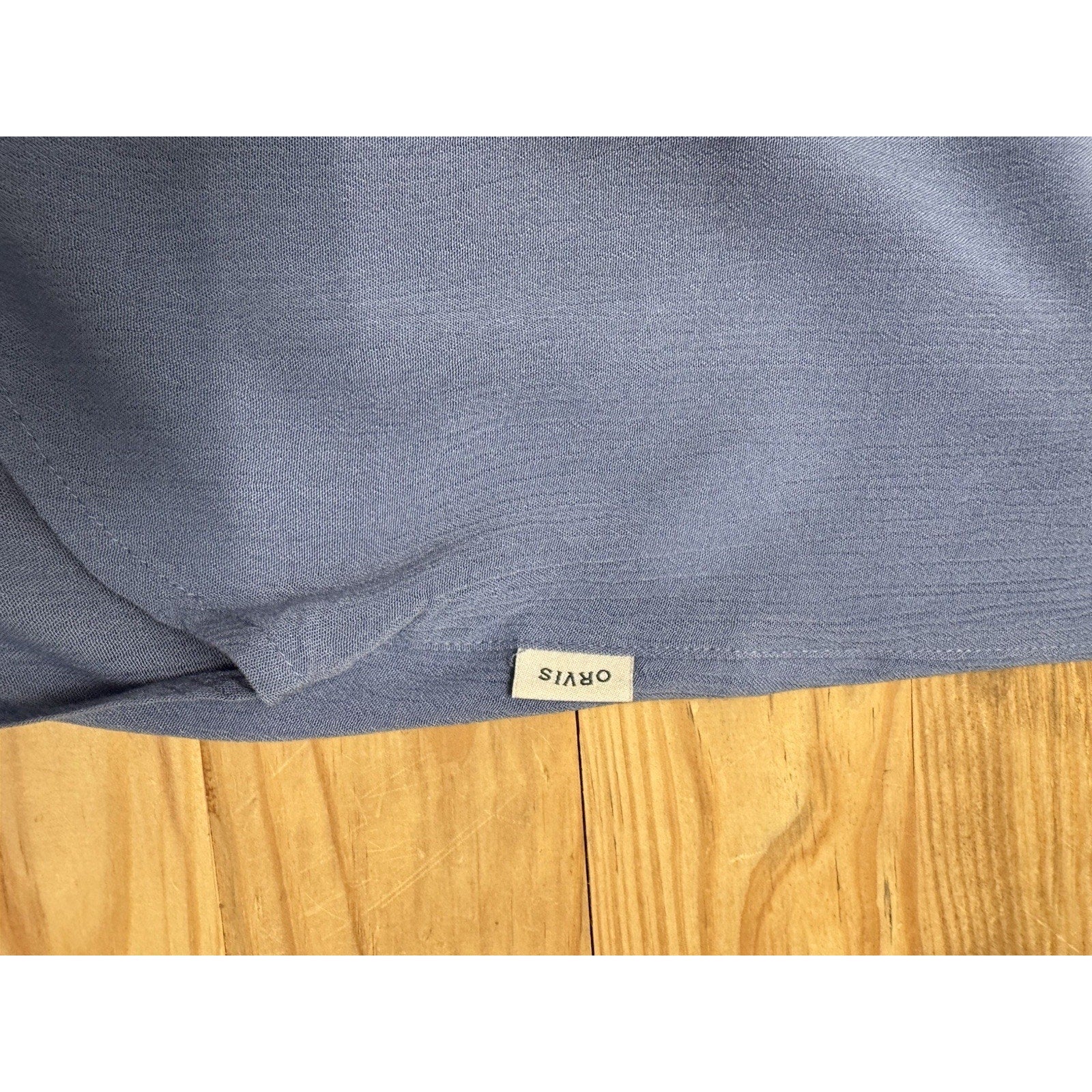 Orvis Short Sleeve Button Up Blue Blouse Women’s Size Large New With Tags
