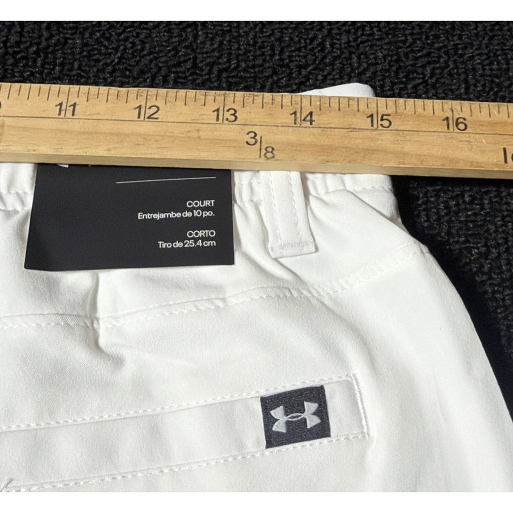 Under Armour Golf Shorts Mens 30 White UA Drive Performance 10" Inseam 1364409