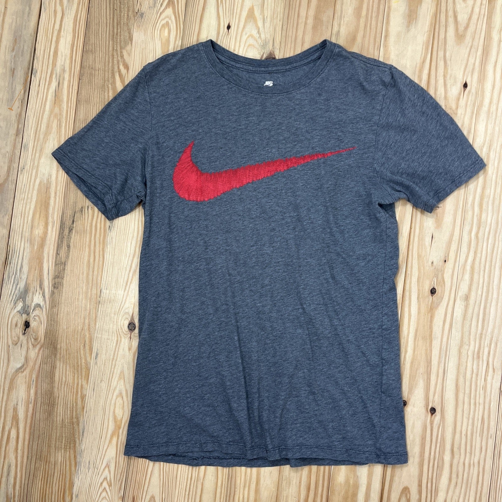 Vtg Nike Gray Scribble Swoosh logo t-shirt - SIZE S