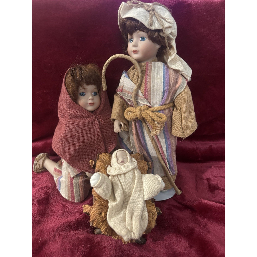 Vintage House of Lloyd A Child Is Born Nativity Mary Joseph Jesus 542132 1990s