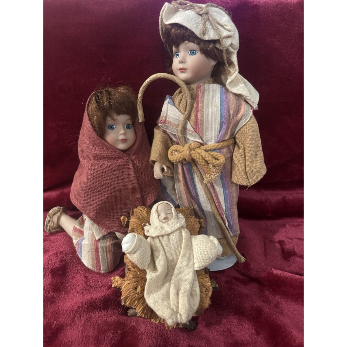 Vintage House of Lloyd A Child Is Born Nativity Mary Joseph Jesus 542132 1990s