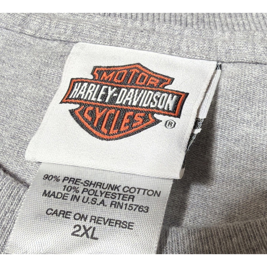 HARLEY DAVIDSON T Shirt Men's 2XL Munic Germany Gray USA MADE Y2K HD 2007 NWOT