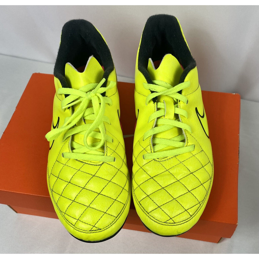 Nike JR TIEMPO RIO II FG - R 5 1/2 Yellow/Black Soccer Cleats