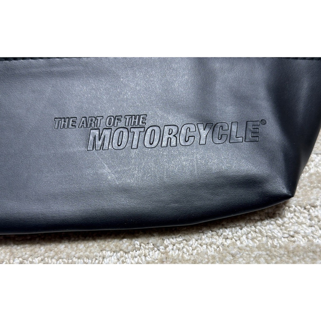 The Art Of The Motorcycle Tote / Purse Vegan Leather Trim Large Bag