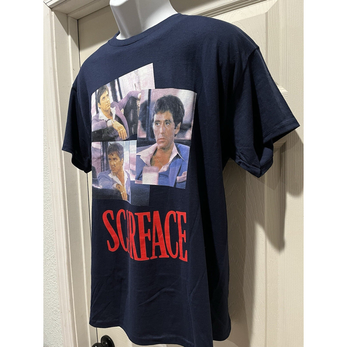 Scarface Tony Montana T-Shirt. Navy Men’s Large By Hybrid Apparel