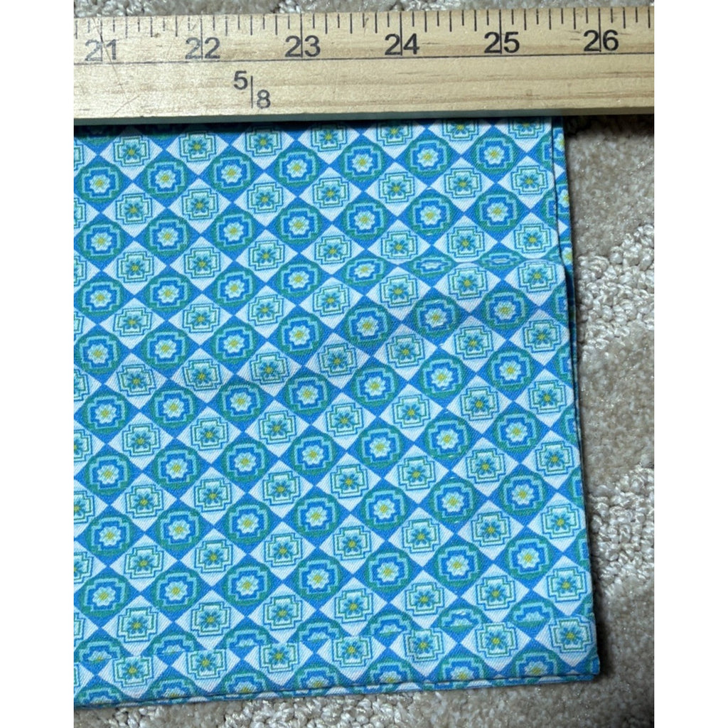 ATTYRE Stretch Mid Rise Crop Pants size 4 Petite Pull On Blue Geometrical Print