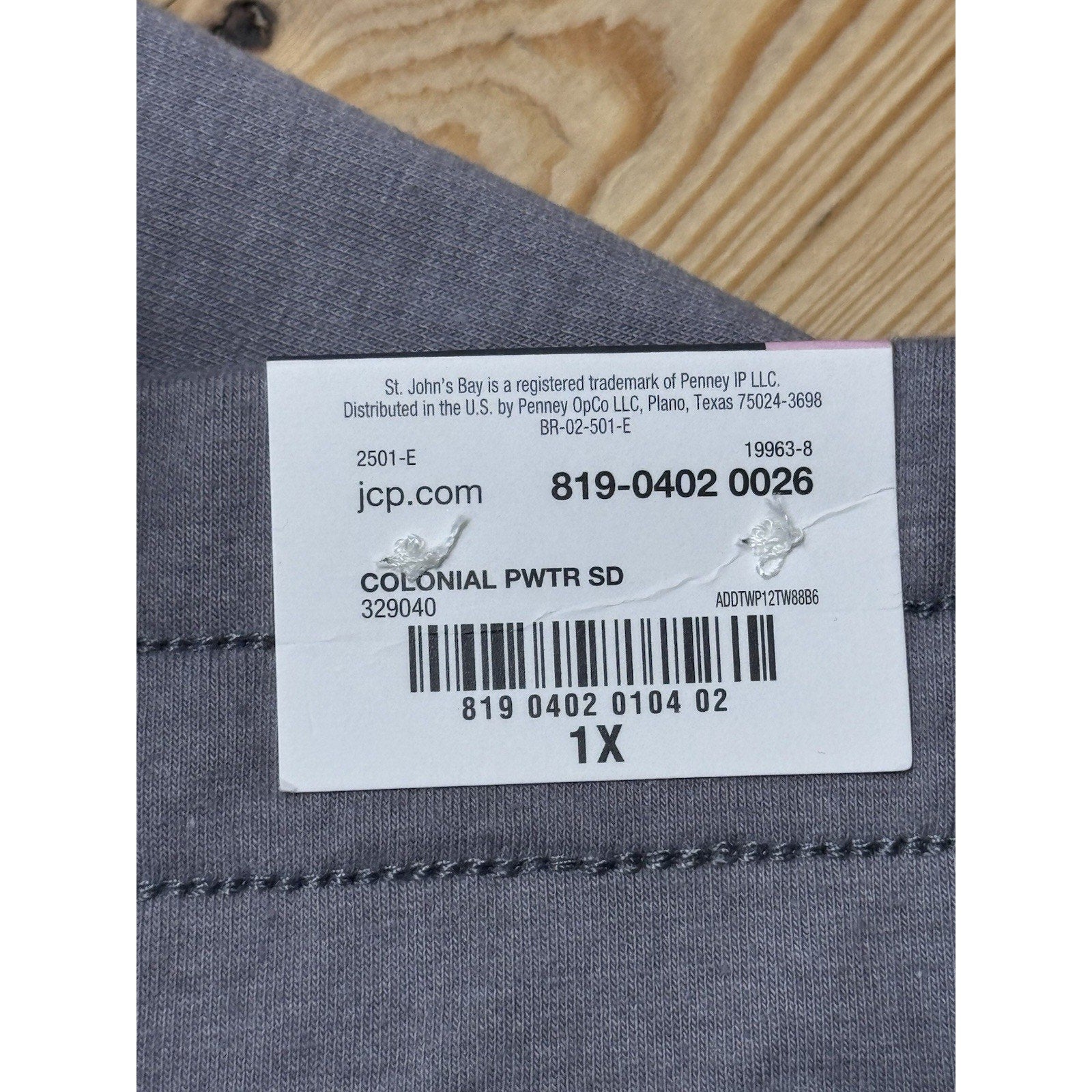 St. John's Bay Mid Rise Colonial Pewter Bermuda Shorts Women’s Size 1X NWT