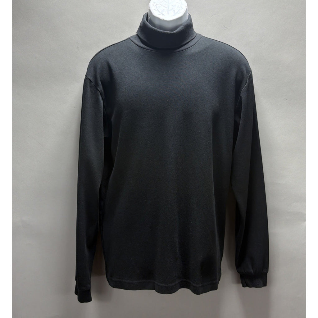 Vintage Eddie Bauer Shirt Mens Medium Black Turtle Neck Outdoor