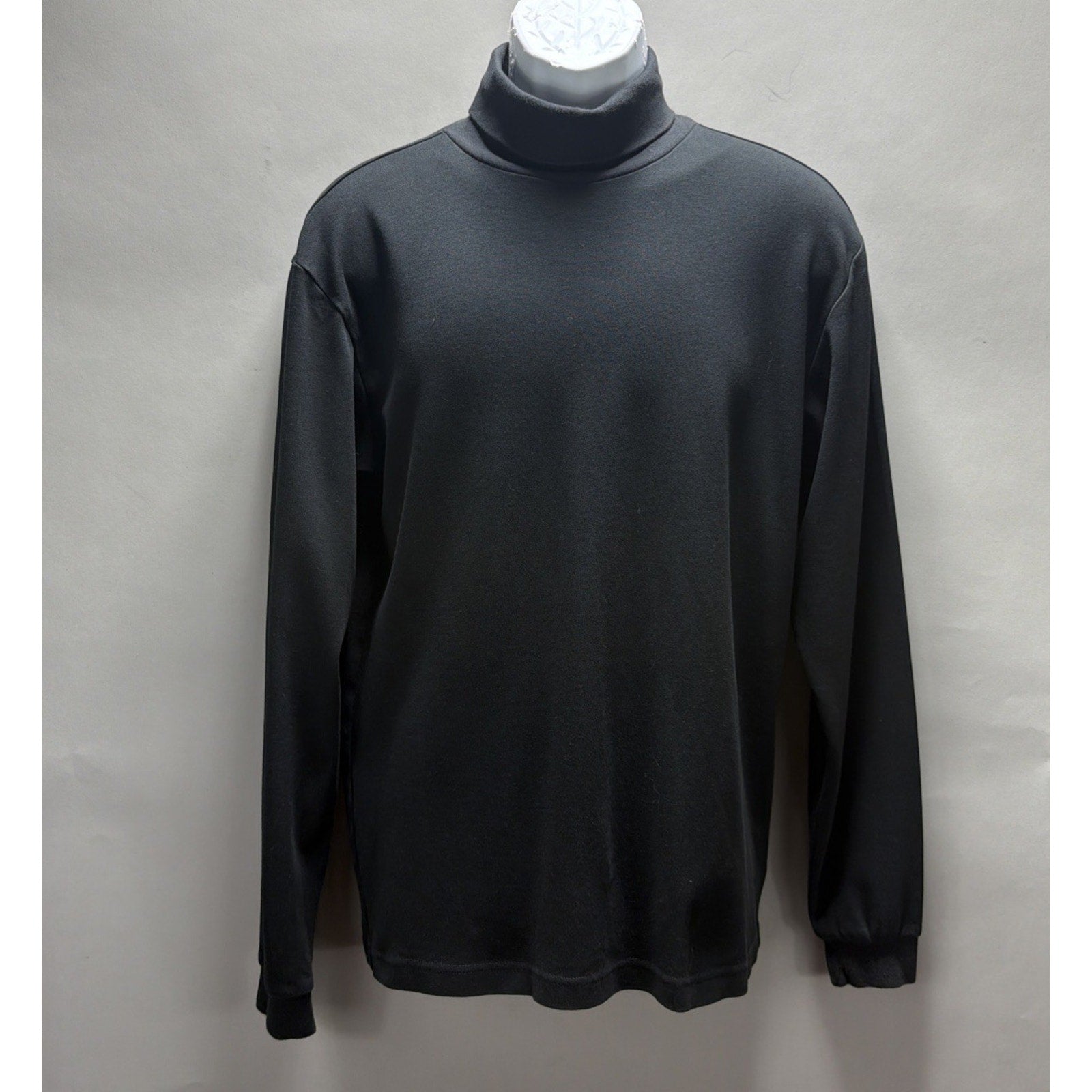 Vintage Eddie Bauer Shirt Mens Medium Black Turtle Neck Outdoor