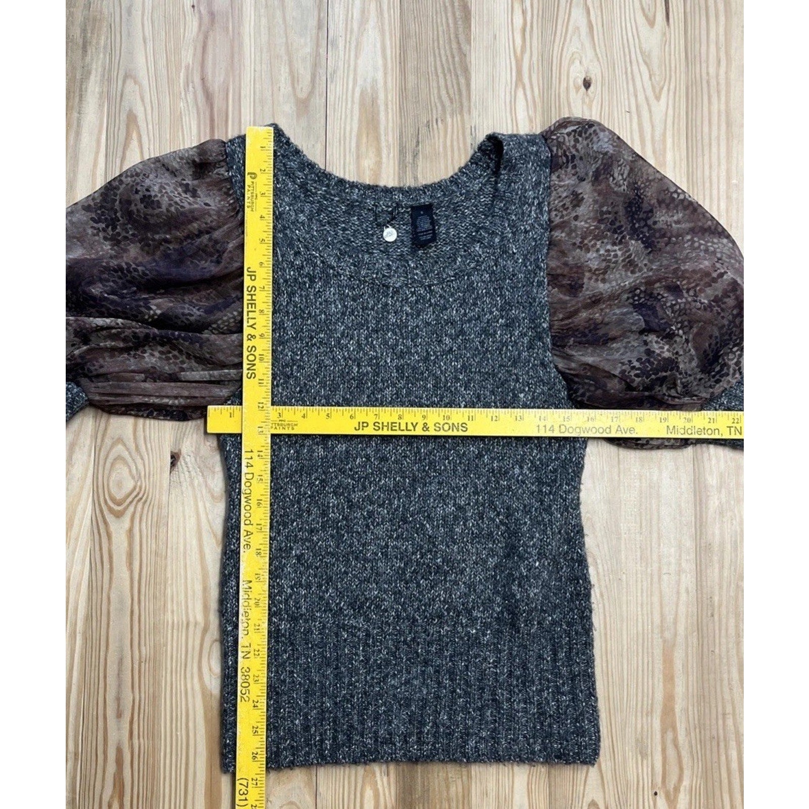 BKE Boutique Marled 3/4 Sleeve Boho Sweater Size S