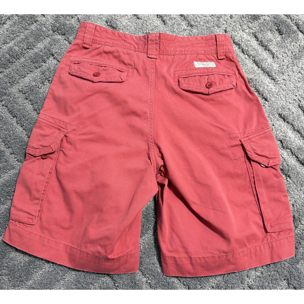 Polo Ralph Lauren Cargo Shorts Mens 31 Salmon Pink Classic Chino Outdoor Preppy
