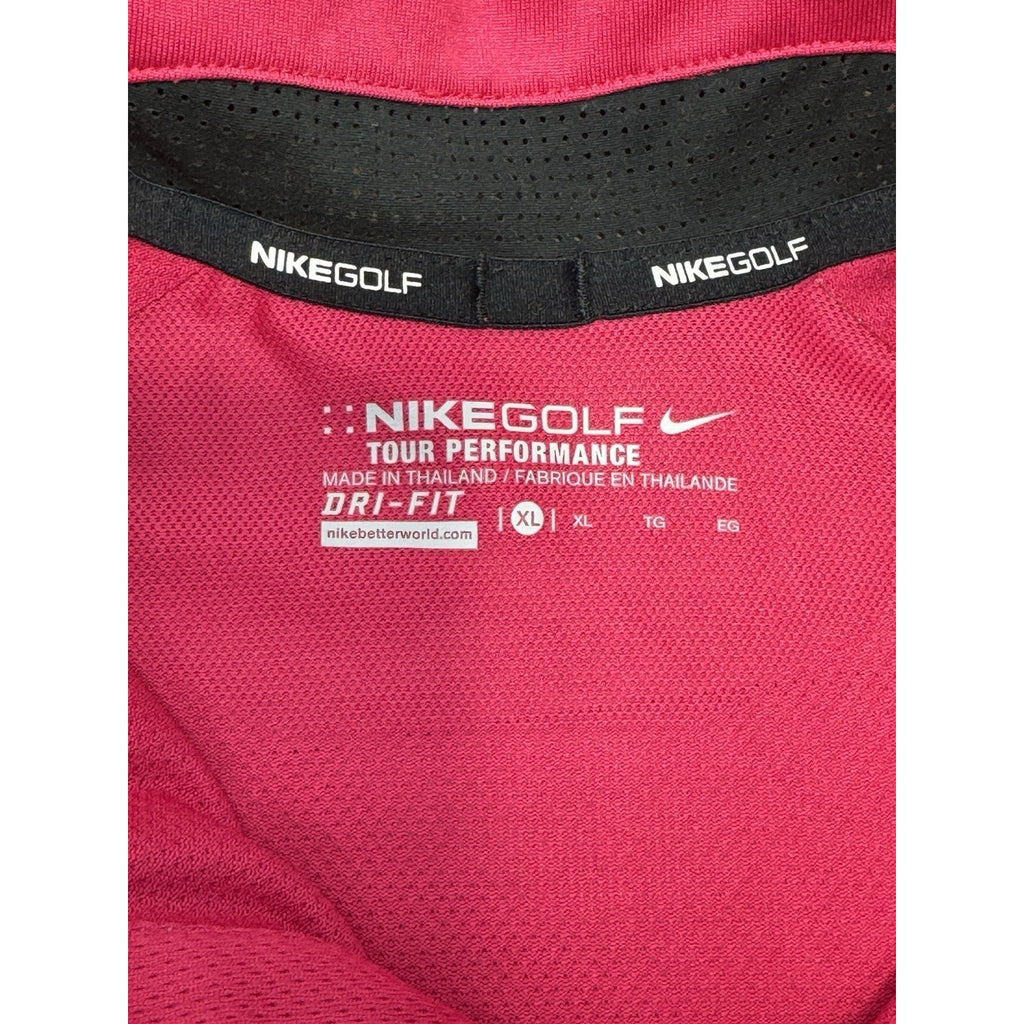 Nike Mens Dri-Fit Tour Performance Vent Golf Polo Pink Men’s Size XL