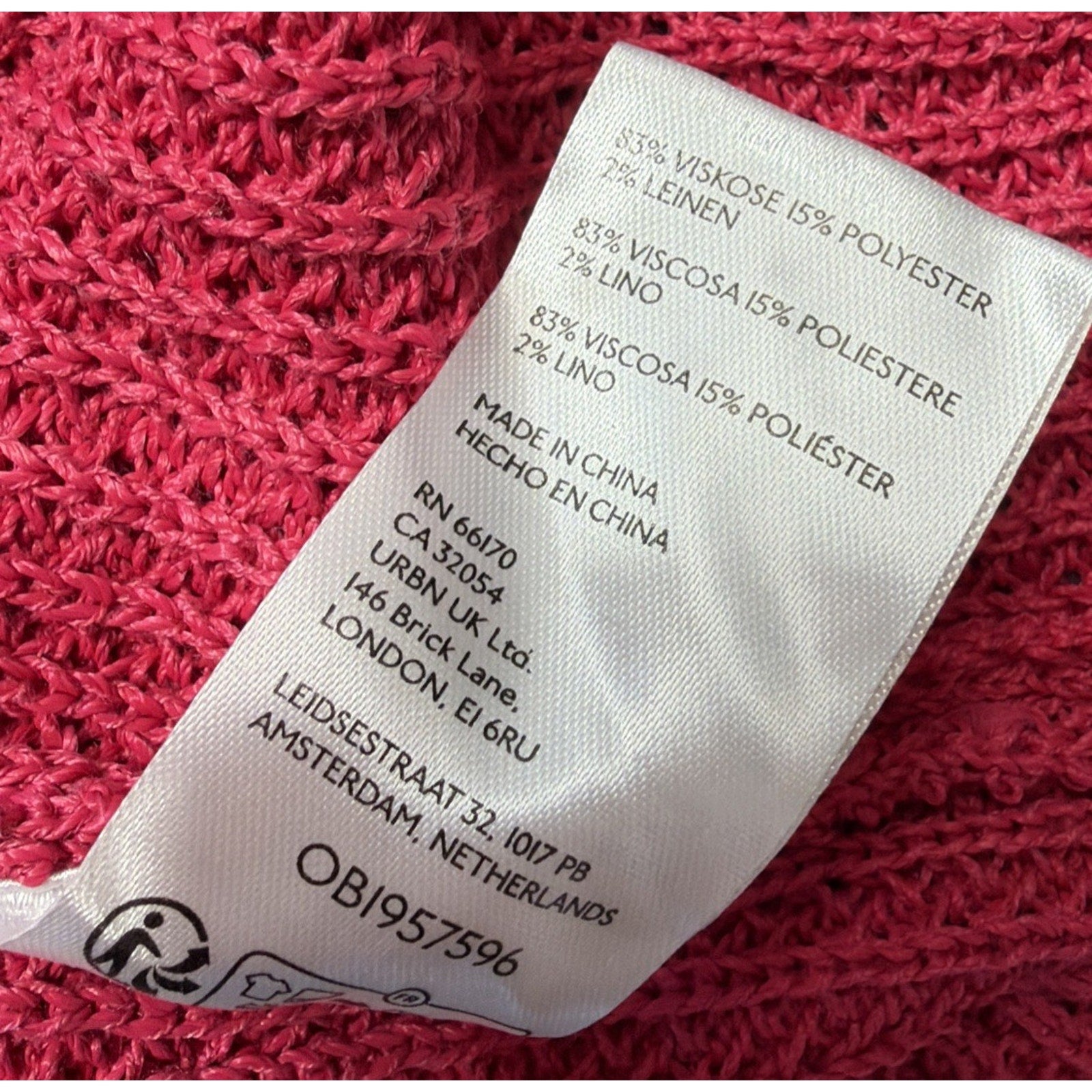 Free People Beach Condado Sweater Top Linen Blend Knit Tank Wild Rose Sz S NWT