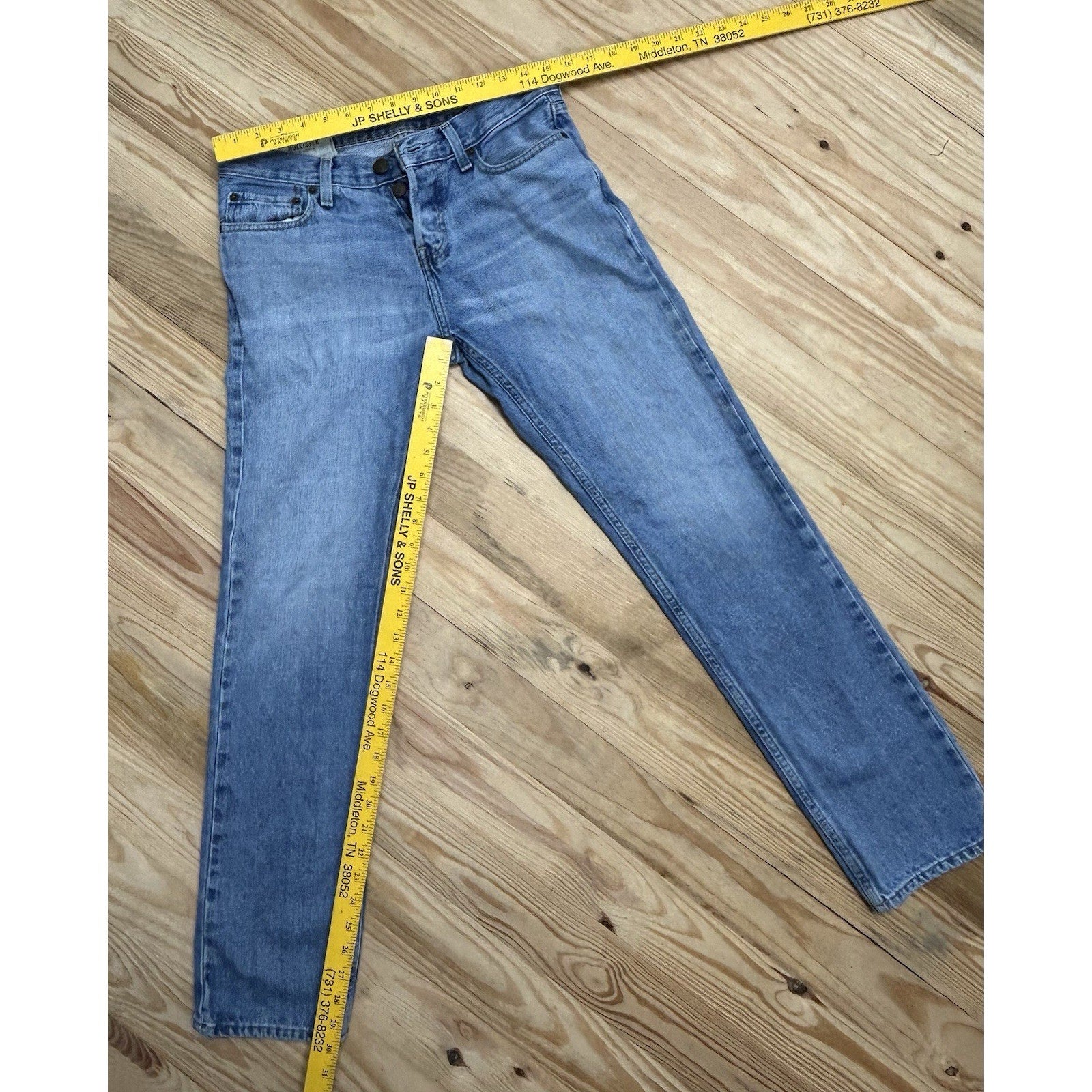 Hollister Jeans Mens 29x32 Blue Classic Straight Button Fly Y2K Denim Casual.