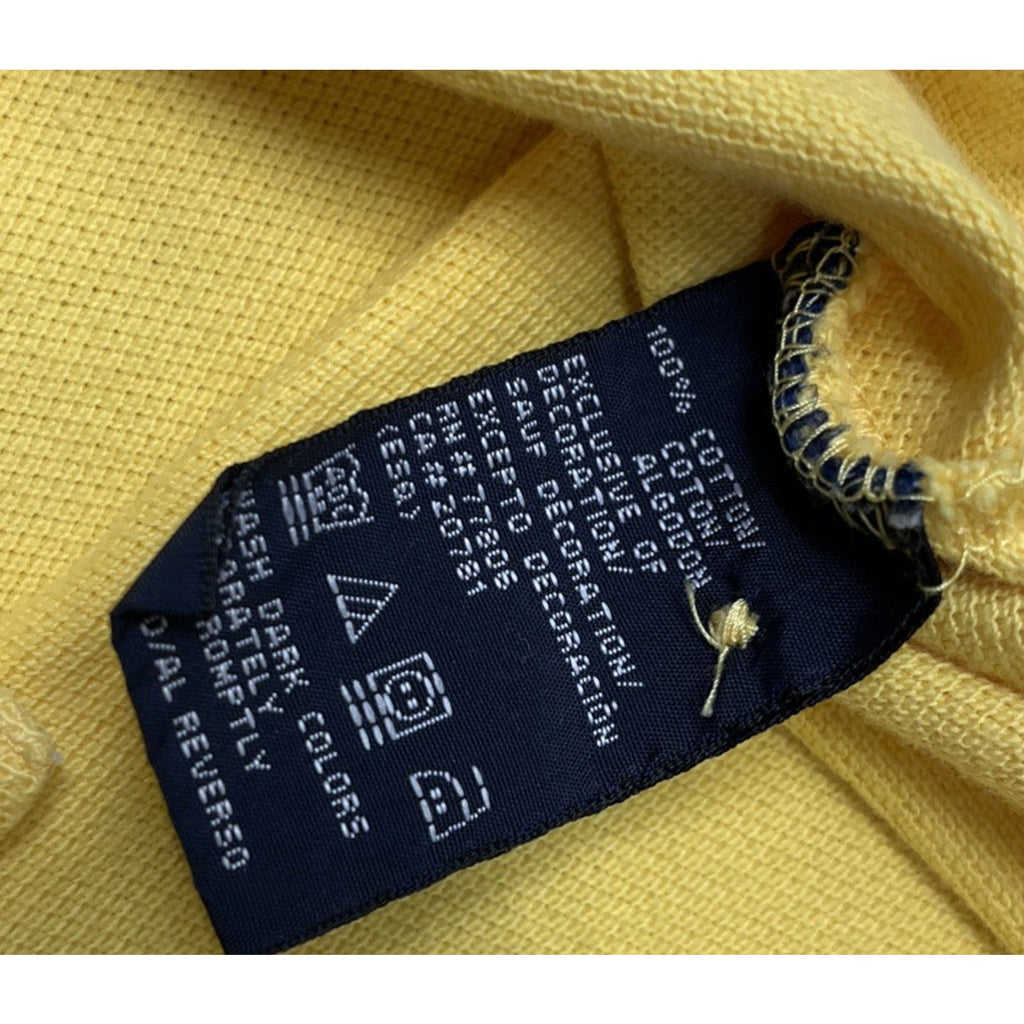 Tommy Hilfiger Polo Shirt Mens Medium Yellow Casual Short Sleeve *