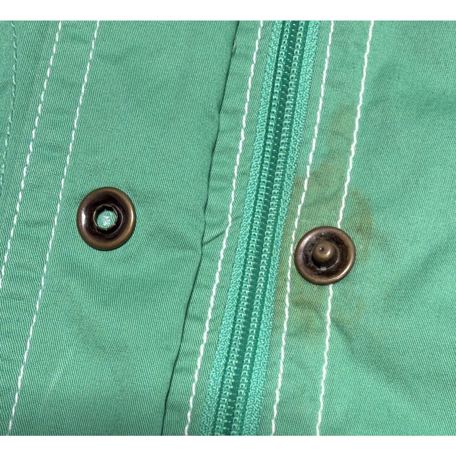 Oleg Cassini Sport Vintage Green Snap-Button Jacket Women's Size Large